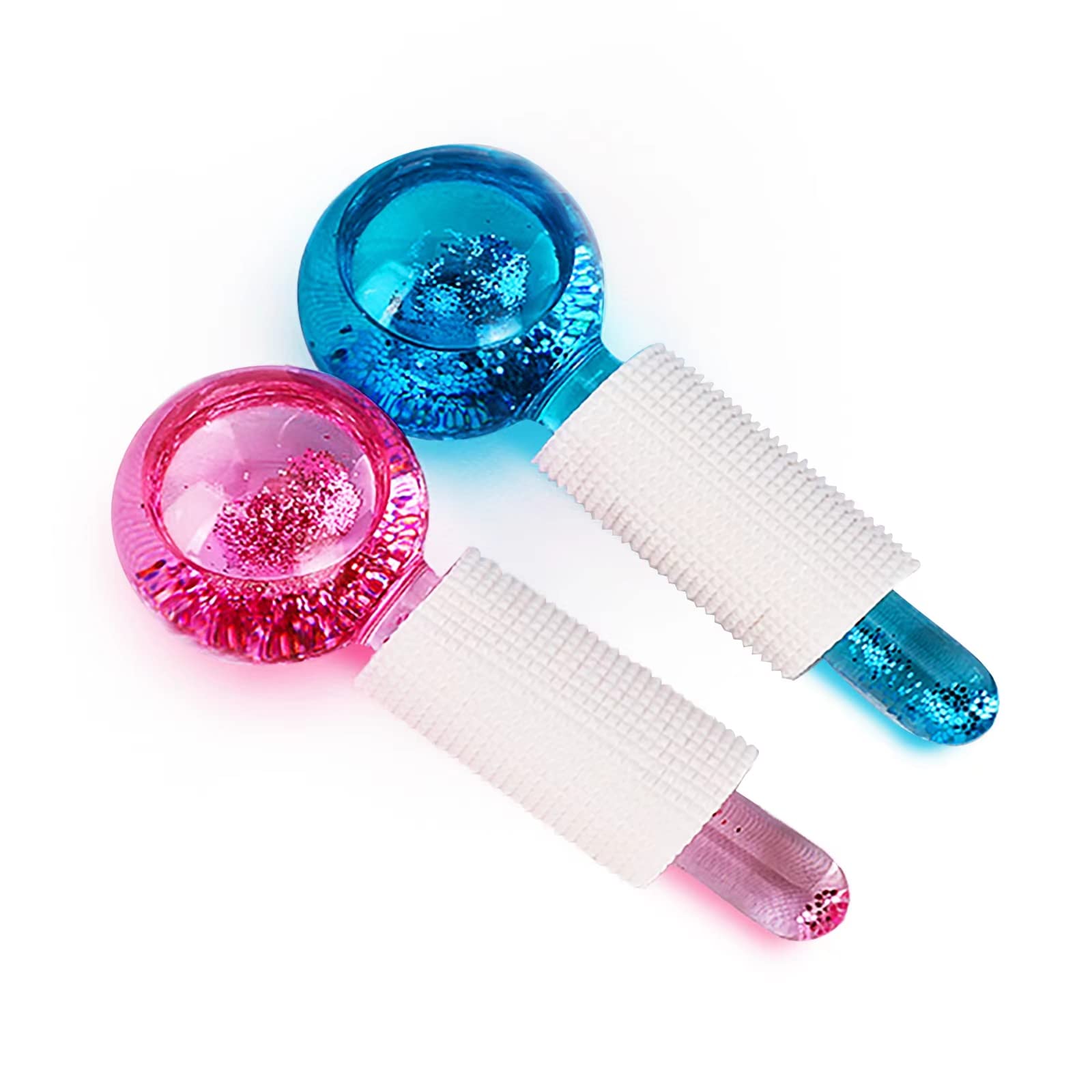 Blue and pink glitter Ice globes
