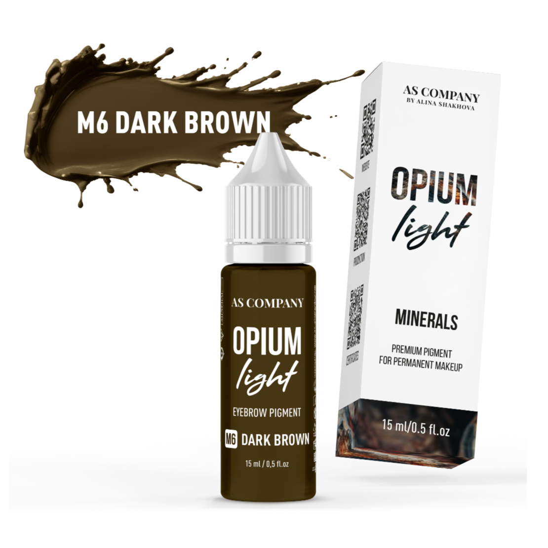M6 DARK BROWN mineral eyebrow pigment (OPIUM LIGHT)