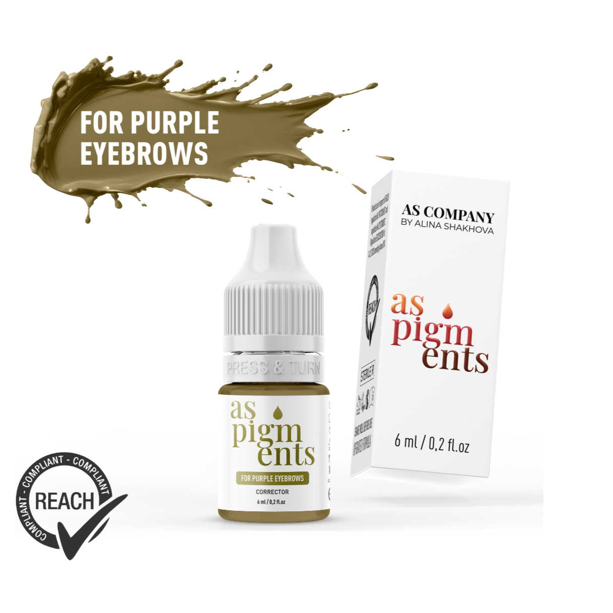 Corrector for purple eyebrows