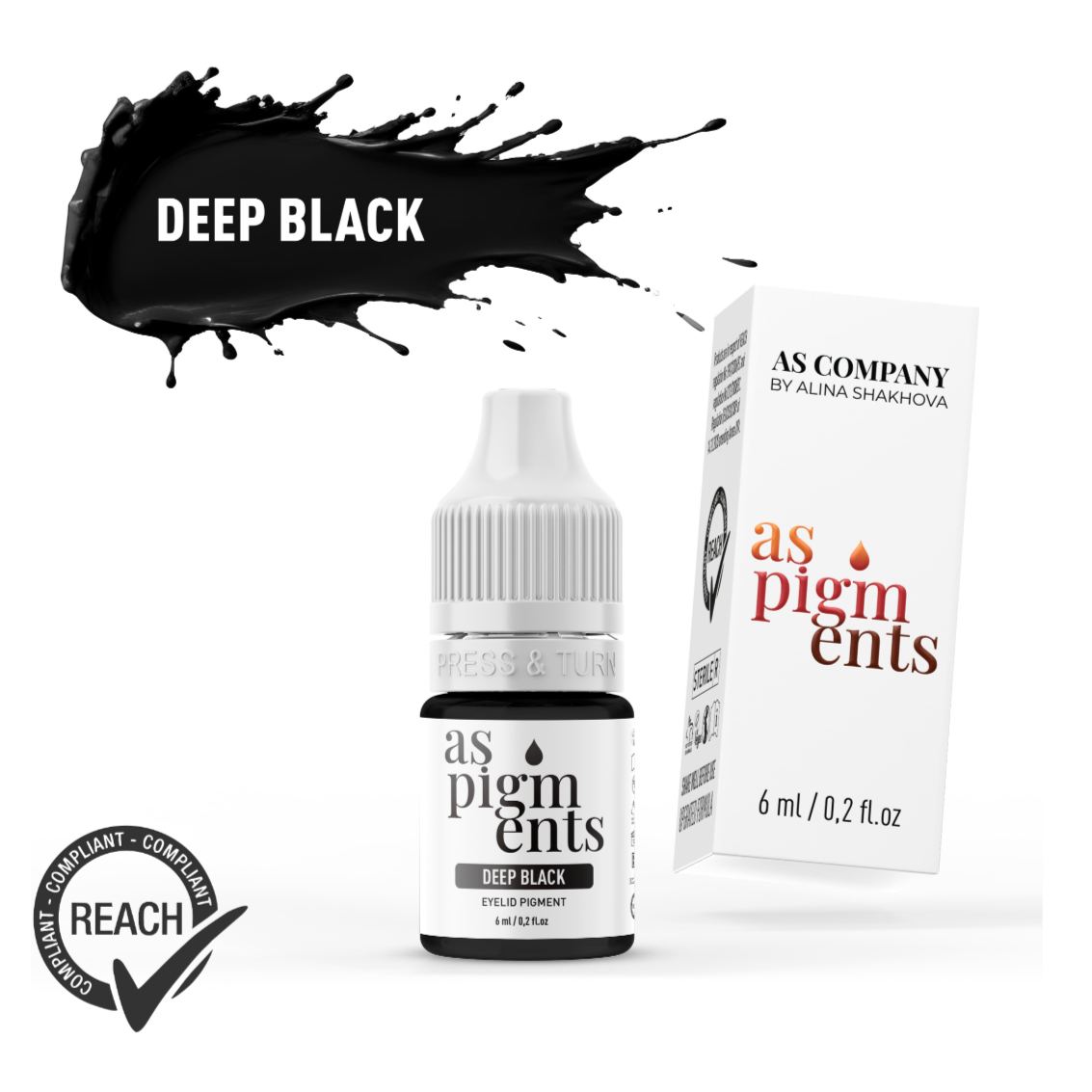Deep black eyelid pigment