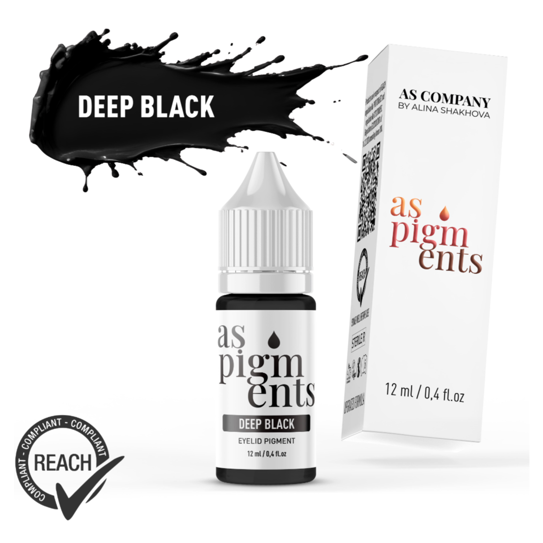 Deep black eyelid pigment