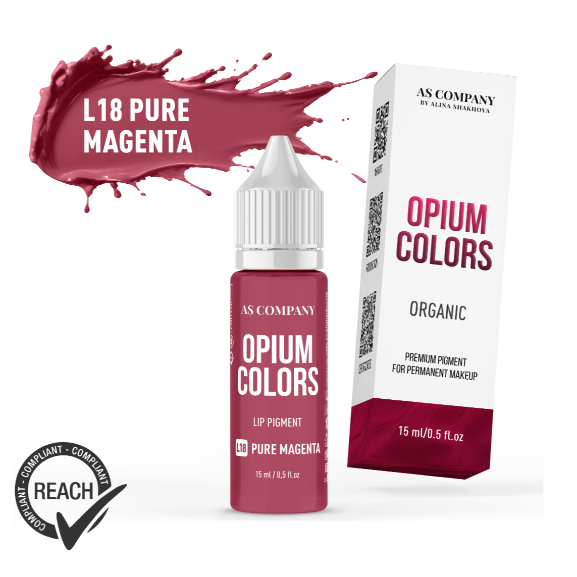 L18 PURE MAGENTA ORGANIC lip pigment (OPIUM COLORS)