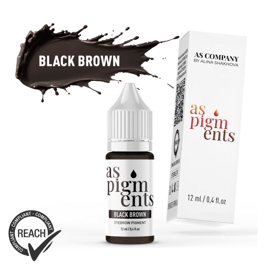 Black brown brow pigment