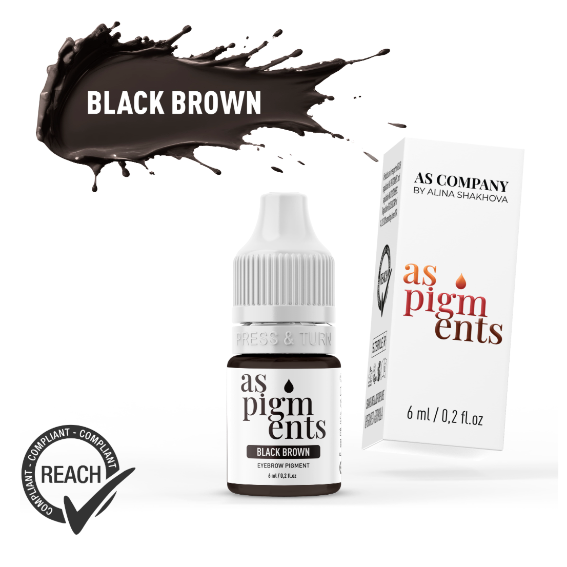 Black brown brow pigment