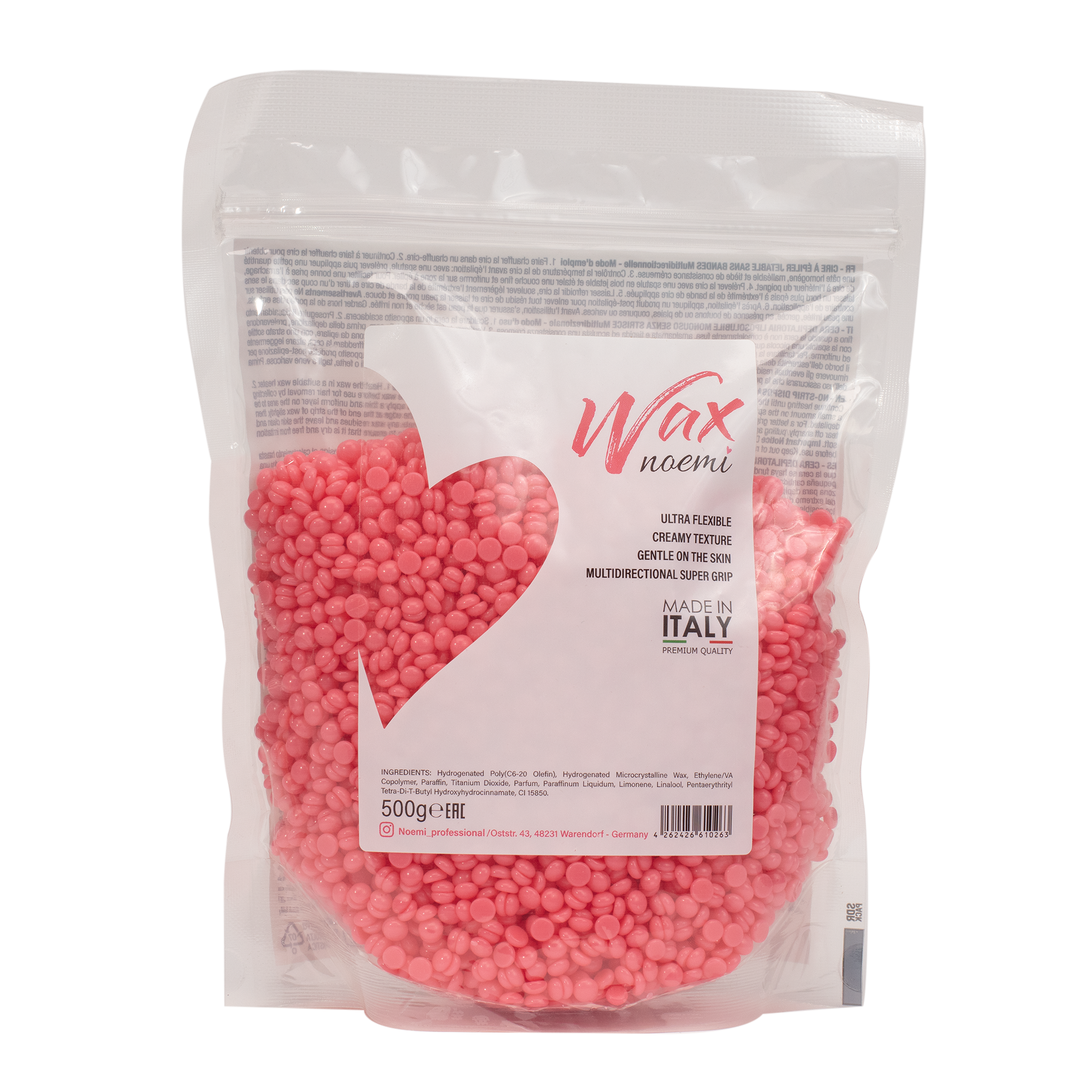 Noemi Waxing Premium Pink - 500gr Made in Italy