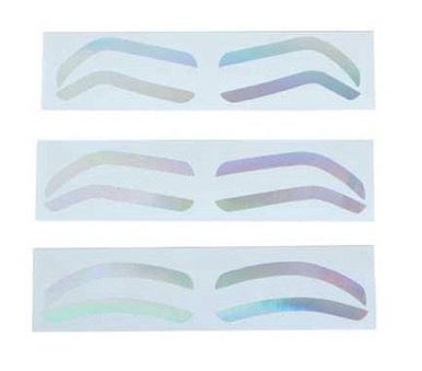 Holographic Eyebrow stencils disposable - 12pcs (airbrush)