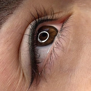 Deep black eyelid pigment