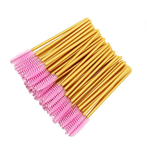 Mascara brushes rose gold