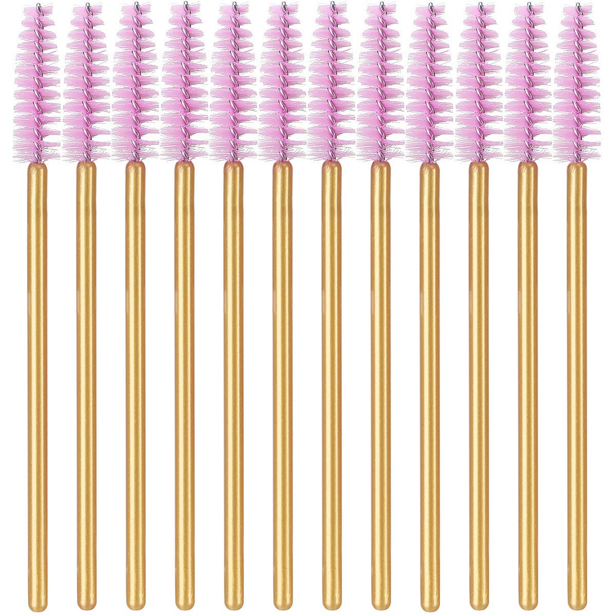 Mascara brushes rose gold