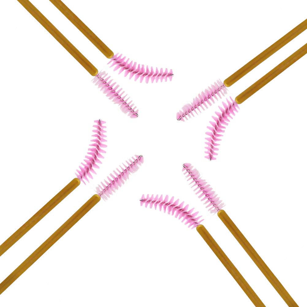 Mascara brushes rose gold