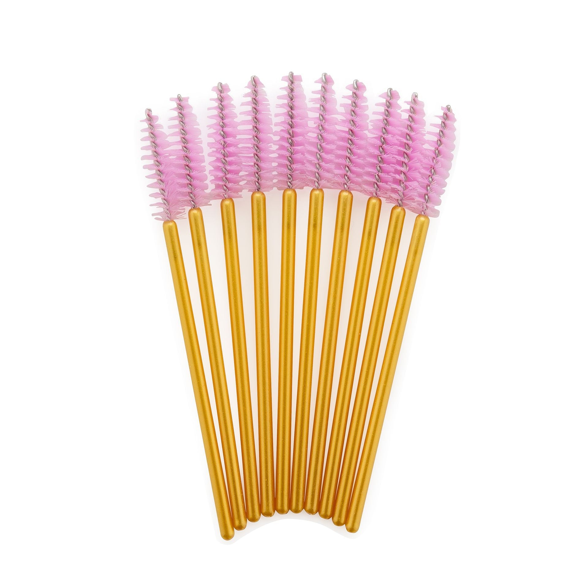 Mascara brushes rose gold