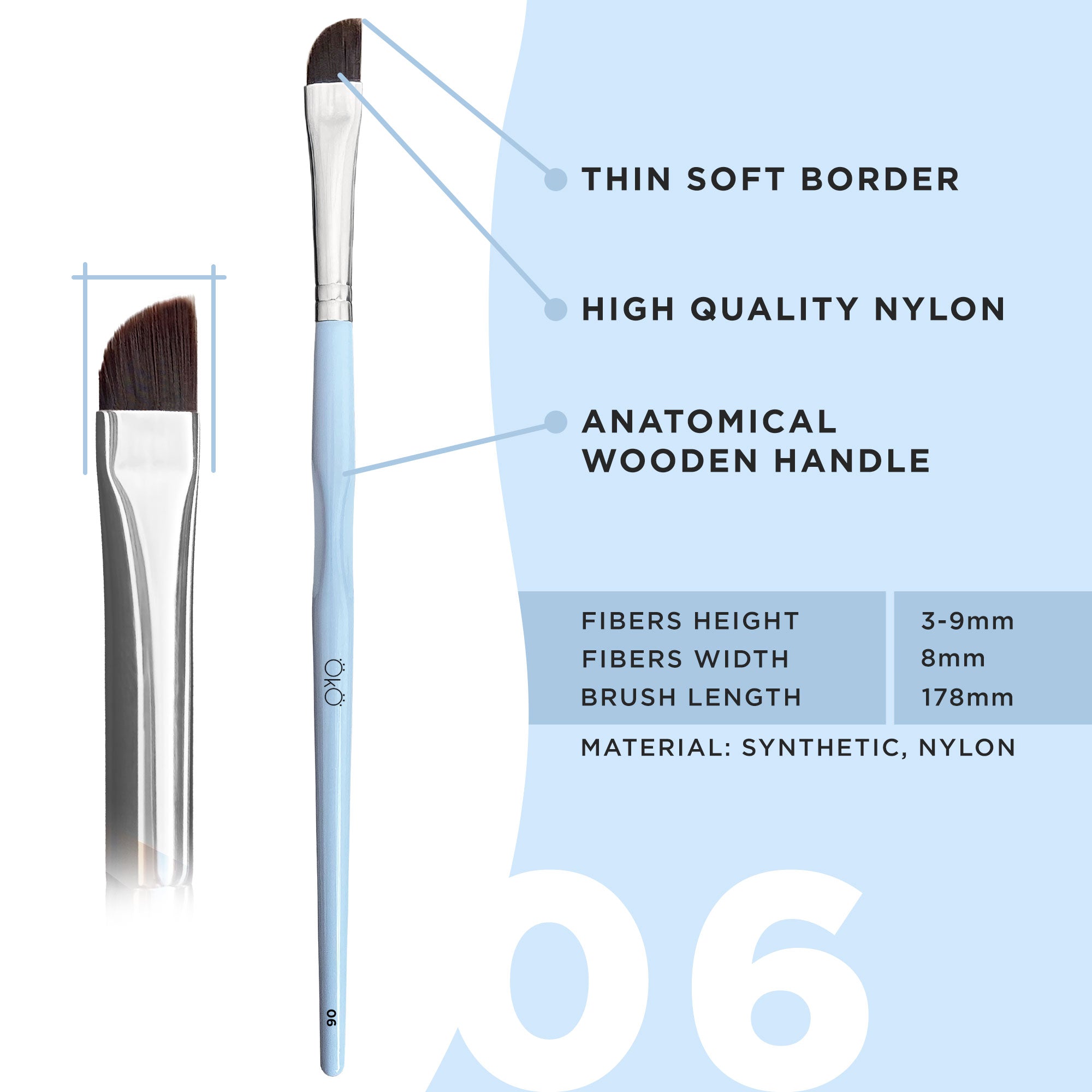OKO Soft large Angled Brush #6