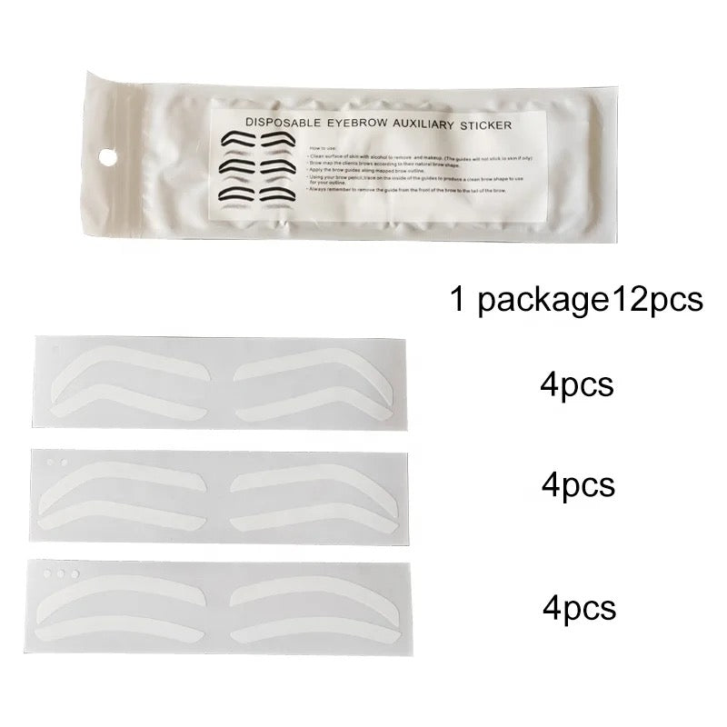 Eyebrow stencils disposable - 12pcs (airbrush)
