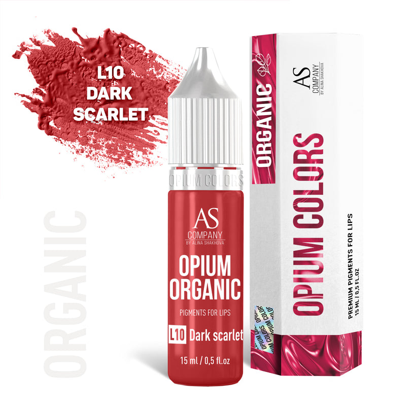 L10-DARK SCARLET ORGANIC lip pigment OPIUM COLORS