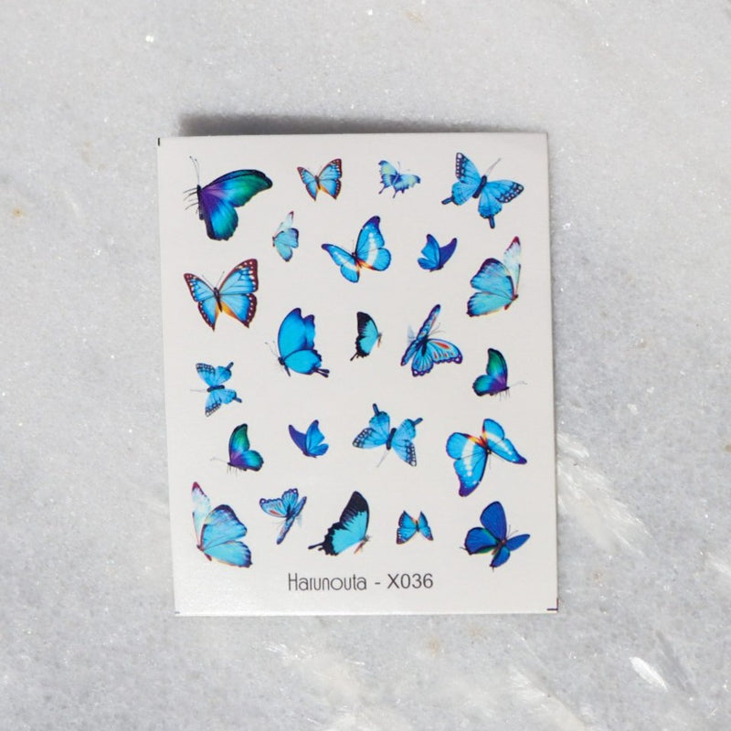 Blue butterflies decal
