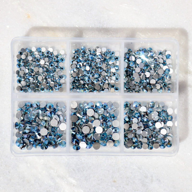 Metal blue crystal mix