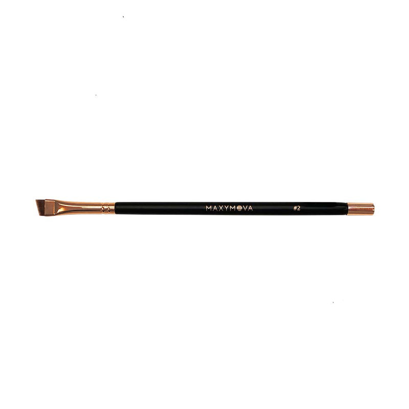 Maxymova Professional Brush N.2 With Magnet for eyebrow coloring with henna and dyes, angled, thin