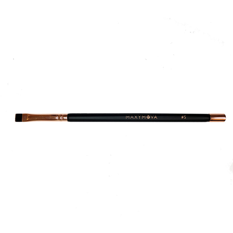 Maxymova Professional Brush N.5 With Magnet for eyebrow coloring with henna and dyes, angled, thin