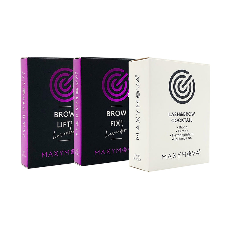 Maxymova Set of 2 packs of 5 sachets and 10 pieces lash & brow cocktail for brow lamination