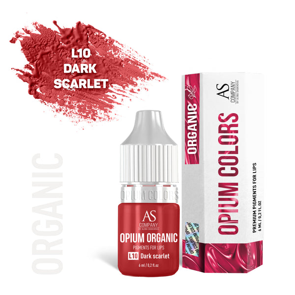 L10-DARK SCARLET ORGANIC lip pigment OPIUM COLORS