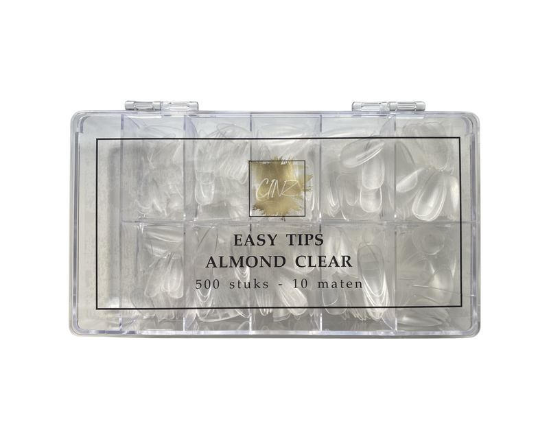 Easy tips almond clear - 500 stuks