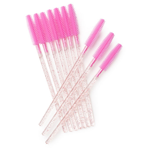 Mascara brushes silicone rose glitter
