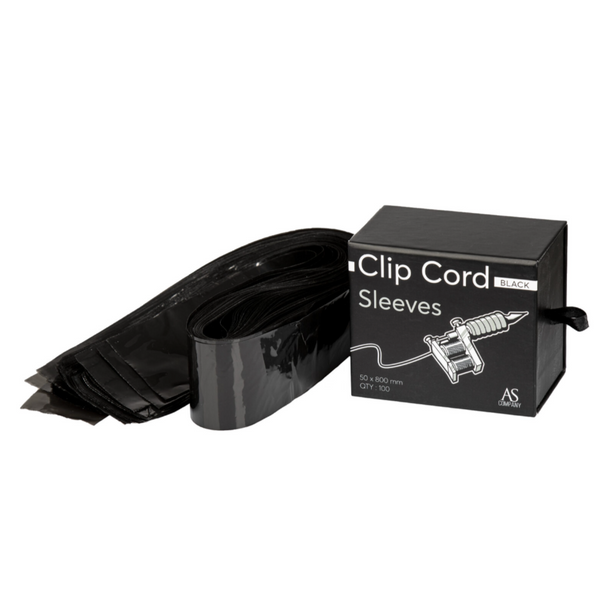 Clip cord sleeves (black) 100 pcs
