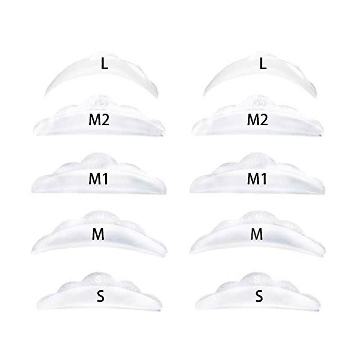 5 siliconen pads/rods for lashlift